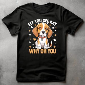 colorful graphic beagle tshirt design