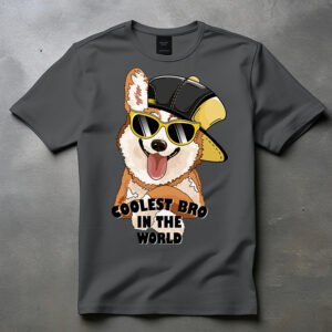 corgi dog with black hat glasses