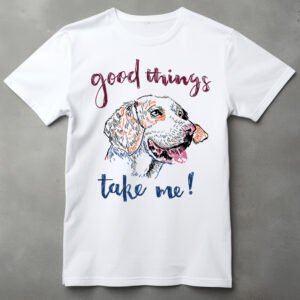 dog sketch with slogan