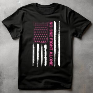 pink usa flagbreast awareness tshirt